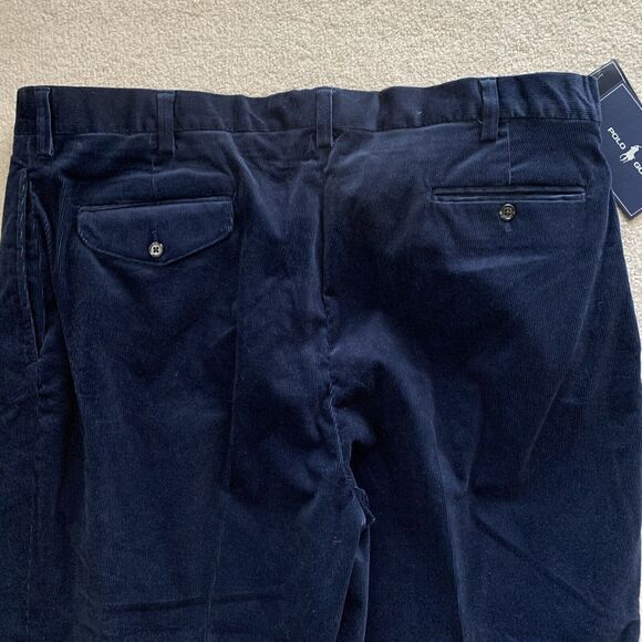 NWT‎ Polo Golf Ralph Lauren Blue Fairway Cotton Elastane Corduroy Pants 40x27 - Picture 11 of 12